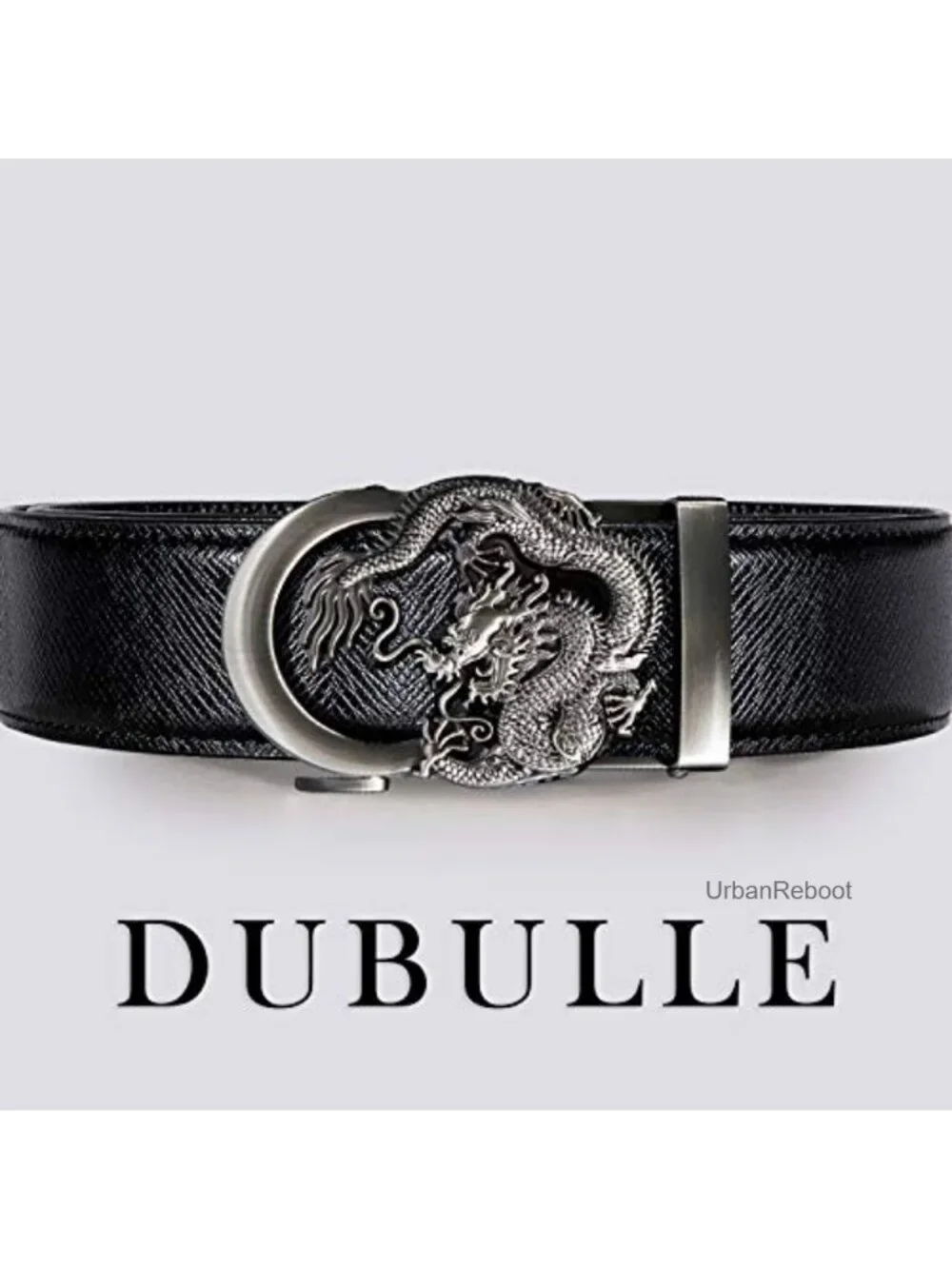 Mens Ratchet Belt Gold Click Buckle Adjustable Leather Belts